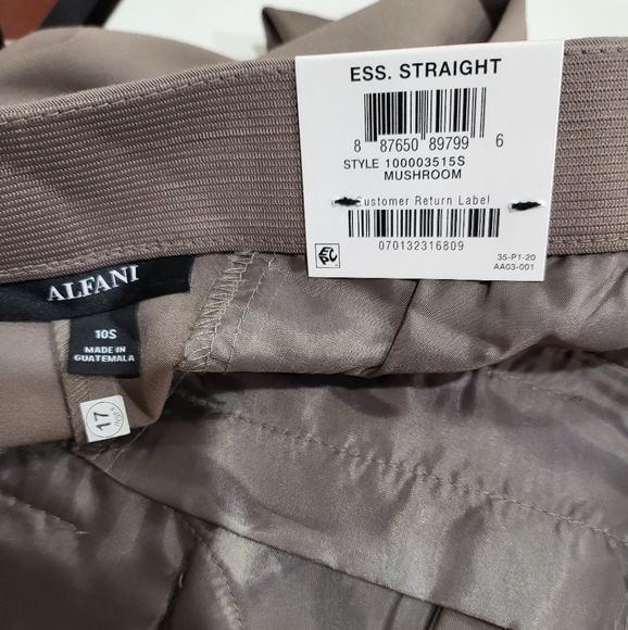 Alfani Essencial  Streight Leg dress pants careerwear 10 NWT - Picture 6 of 14
